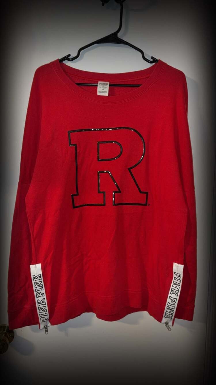 Victoria's Secret PINK x Rutgers University Scarlet Knights Red Side Zip